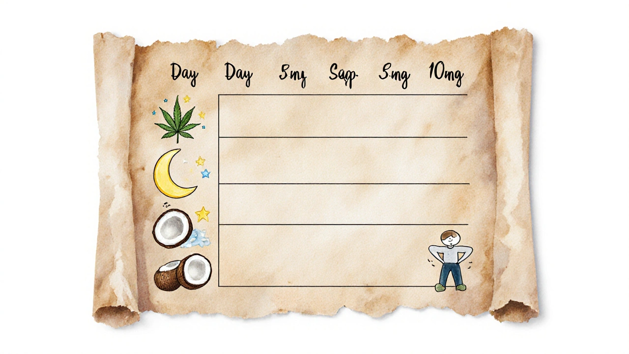 Plán týdenního užívání CBD krystalu s postupným zvyšováním dávky