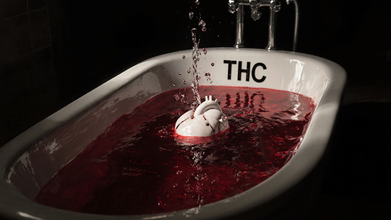 Vana přetékající červenou tekutinou, ve které je ponořené srdce.