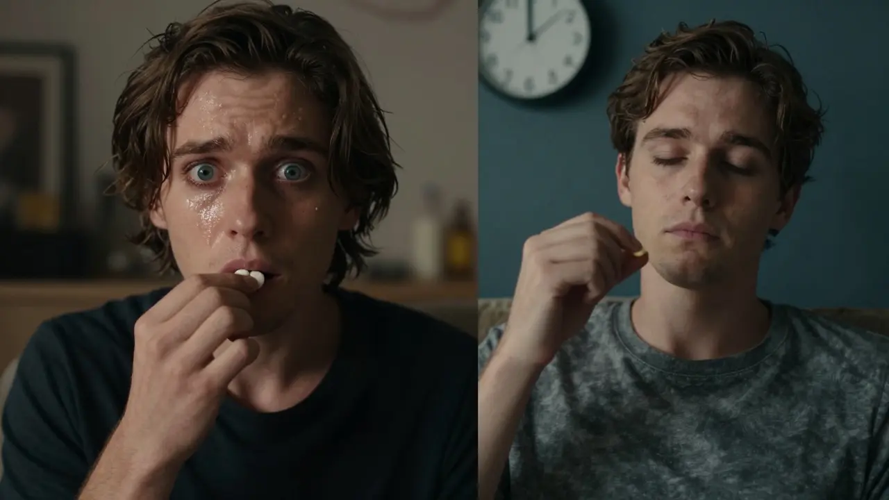 Kontrast mezi oslavou s příliš mnoha edibily a klidným domácím prostředím s jednou dávkou.