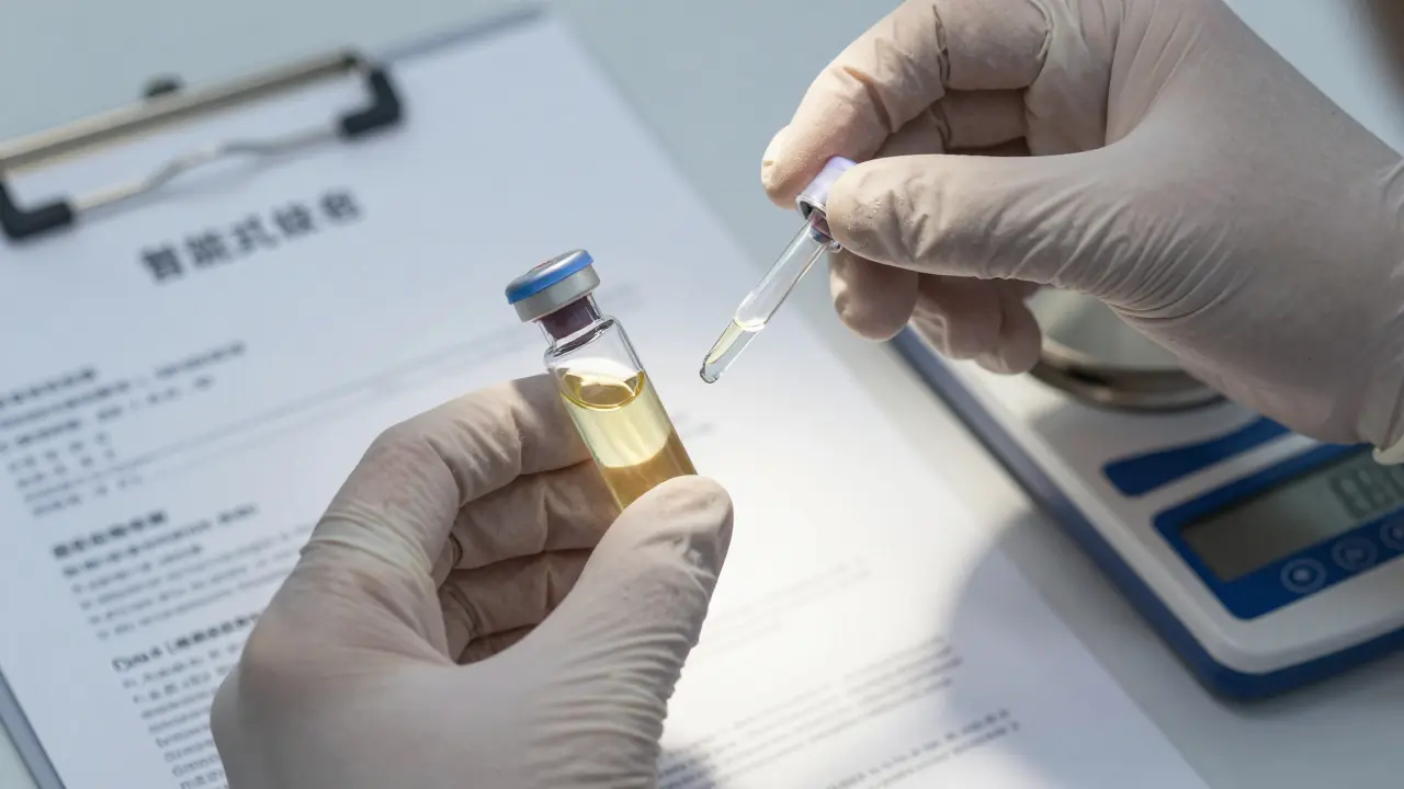 Laboratorní testování čistoty oleje s certifikátem analýzy