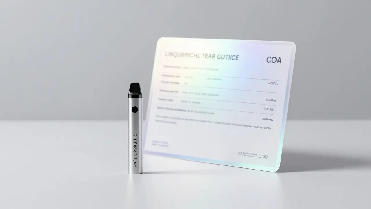 Prémiová disposice vedle svítícího certifikátu analýzy