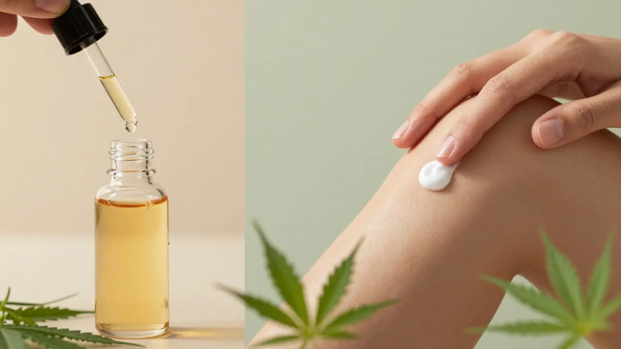 Srovnání olejové a topické aplikace CBD na klouby