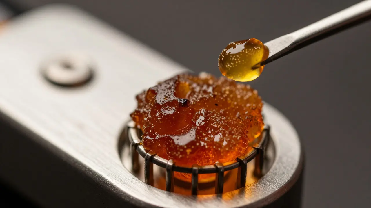 Detail CBD crumble na vapořizéru pro začátečníky
